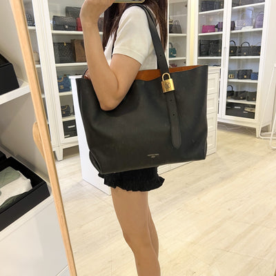 LV Low Key Cabas MM in Black Leather and GHW (Model: M25341)