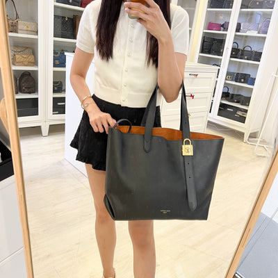 LV Low Key Cabas MM in Black Leather and GHW (Model: M25341)