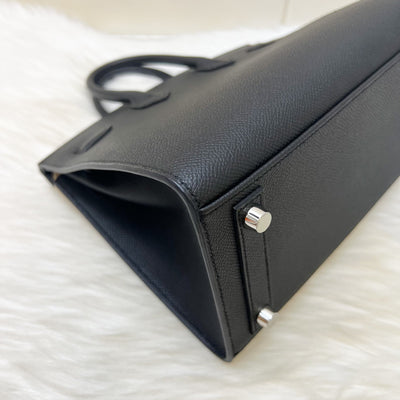 [Full Set - W Stamp] Hermes Birkin 25 Sellier in Noir Black Epsom Leather and PHW