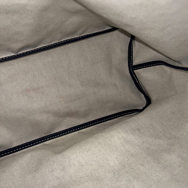 Goyard Boheme PM Hobo Bag in Bleu Marine Signature Goyardine Canvas with a Blue Heart Stamp on Pouch