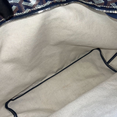 Goyard Boheme PM Hobo Bag in Bleu Marine Signature Goyardine Canvas with a Blue Heart Stamp on Pouch