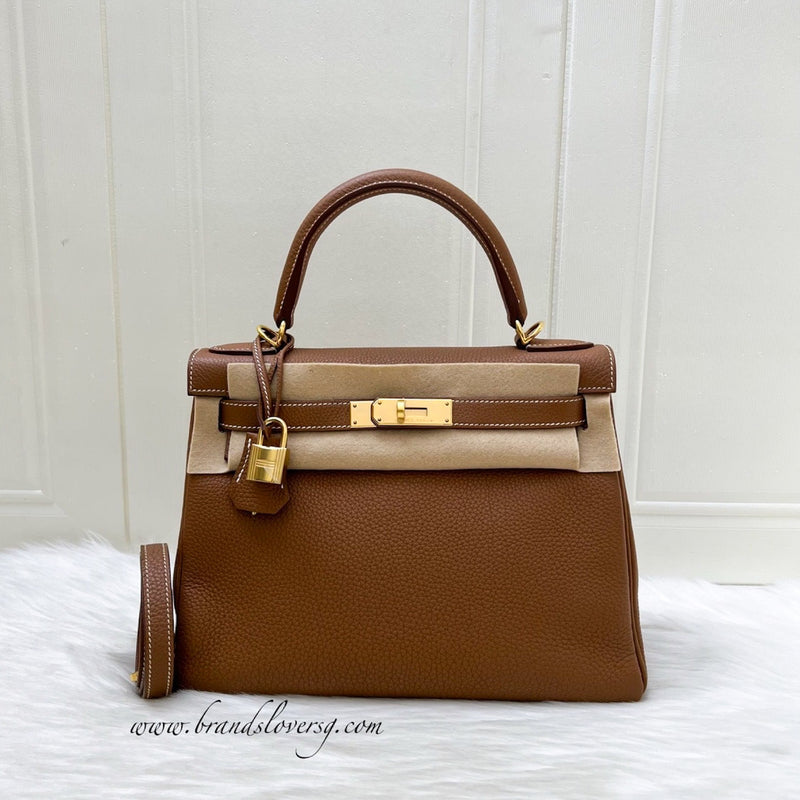 Hermes Kelly 28 in Gold Togo Leather and GHW