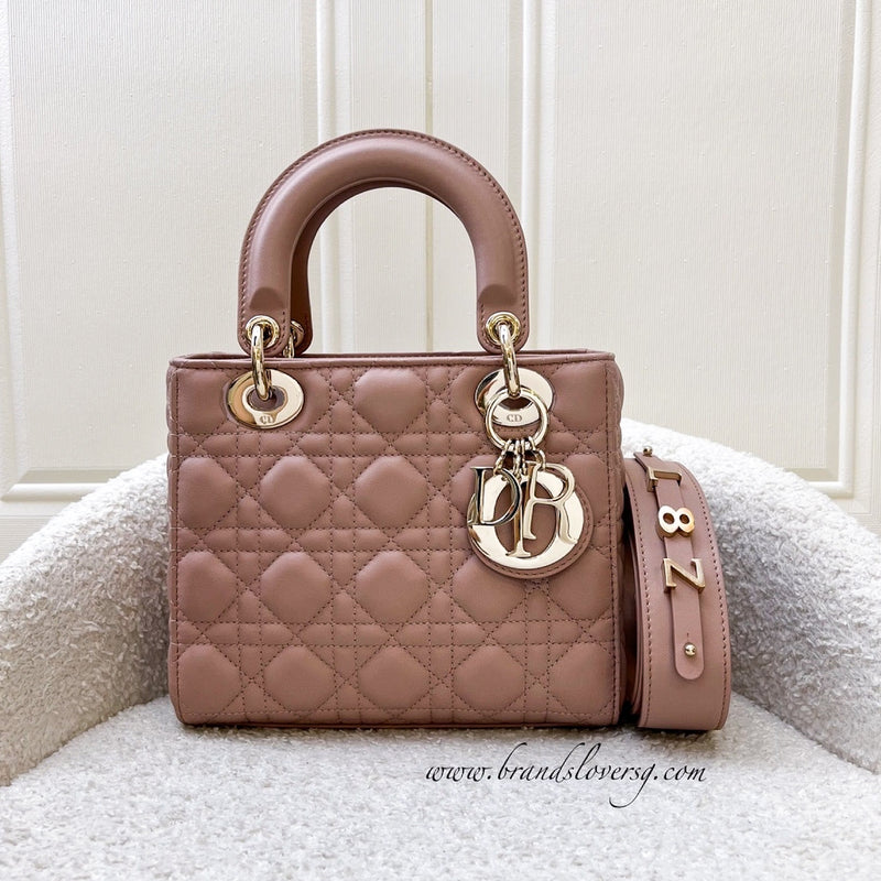 Dior Small Lady Dior My ABCDior Small Bag in Blush Pink Lambskin and LGHW (Model: M0538OCAL, Colour: M50P)