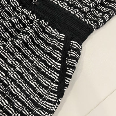 Chanel 25S Sleeveless Knit Mini Dress in Black and White (Model: P79186)