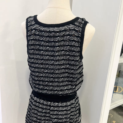 Chanel 25S Sleeveless Knit Mini Dress in Black and White (Model: P79186)