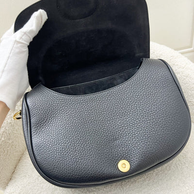 Dior Medium Bobby Bag in Black Grained Leather and GHW