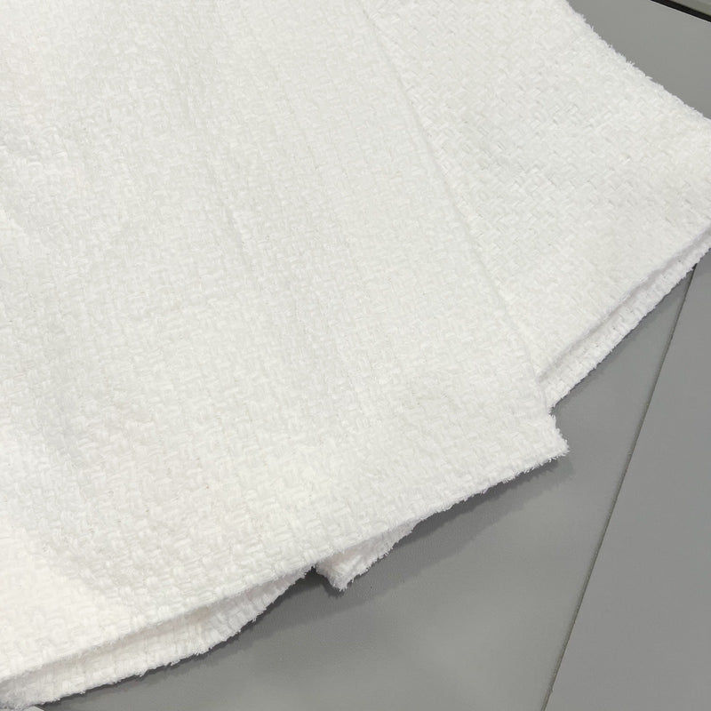 Chanel 25S Tweed Skorts in White Cotton and Polyamide (Model: P79379)