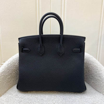 Hermes Birkin 25 in Black Noir Togo Leather and GHW