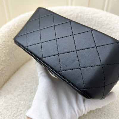 Chanel Classic Square Mini Flap in Black Lambskin and SHW