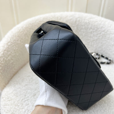 Chanel Classic Square Mini Flap in Black Lambskin and SHW