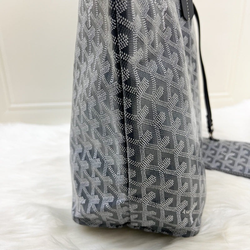 Goyard Saint Louis PM Tote in Gris Grey Goyardine Canvas