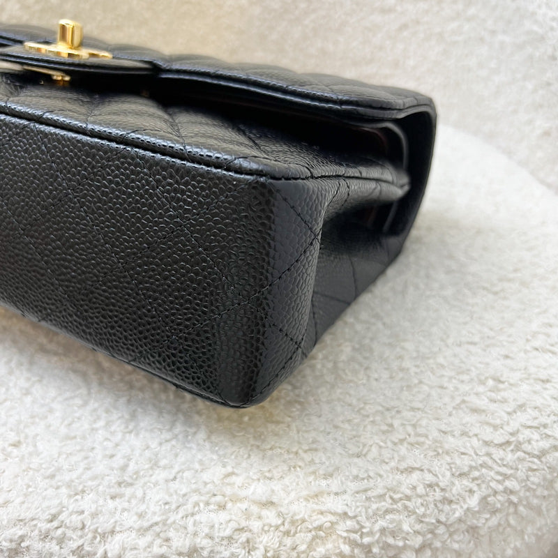 Chanel Small Classic Flap CF in Black Caviar and GHW