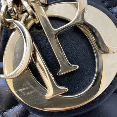 Dior Medium Book Tote in Black Macrocannage Calfskin and LGHW