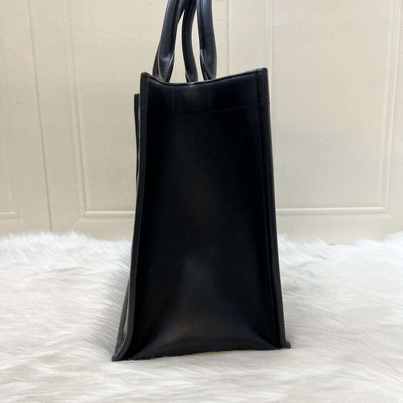 Dior Medium Book Tote in Black Macrocannage Calfskin and LGHW