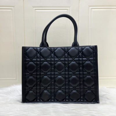Dior Medium Book Tote in Black Macrocannage Calfskin and LGHW