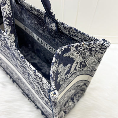 Dior Large Book Tote in Dark Blue Reverse Toile De Jouy Canvas