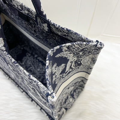 Dior Large Book Tote in Dark Blue Reverse Toile De Jouy Canvas