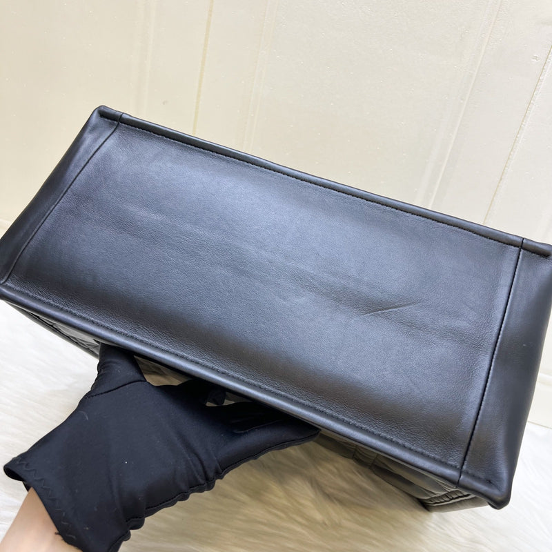Dior Medium Book Tote in Black Macrocannage Calfskin and LGHW