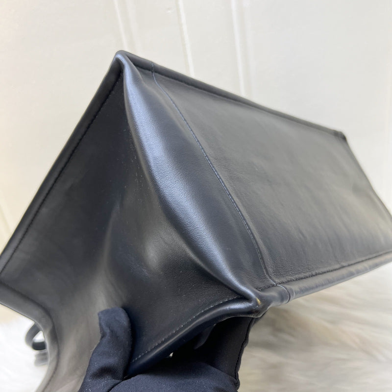 Dior Medium Book Tote in Black Macrocannage Calfskin and LGHW