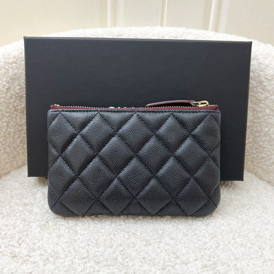 Chanel Mini O-Case / Pouch in Black Caviar and LGHW