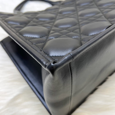 Dior Medium Book Tote in Black Macrocannage Calfskin and LGHW