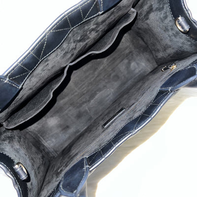 Dior Medium Book Tote in Black Macrocannage Calfskin and LGHW