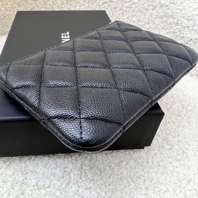 Chanel Mini O-Case / Pouch in Black Caviar and LGHW