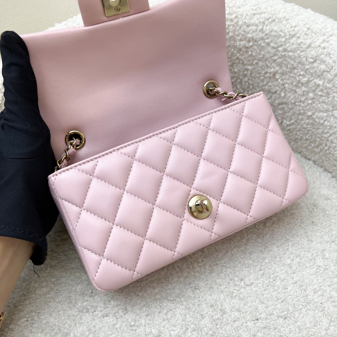 Local Full Set] Chanel 24K Extra Mini Rectangular Flap in Sakura