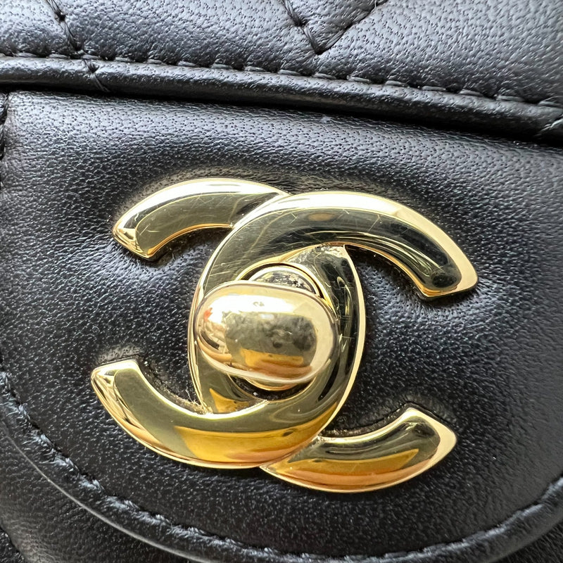 Chanel Classic Mini Rectangle Flap in Chevron Quilted Black Lambskin and LGHW (Model: A69900)