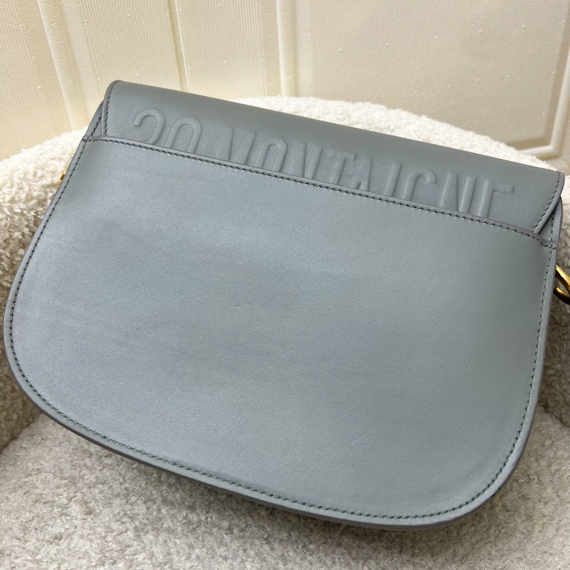 Dior Medium Bobby Flap in Grey Stone Calfskin and GHW (Model: M9319UMOL, Colour: 41G)