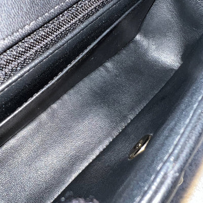 Chanel Classic Mini Rectangle Flap in Chevron Quilted Black Lambskin and LGHW (Model: A69900)