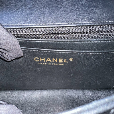 Chanel Classic Mini Rectangle Flap in Chevron Quilted Black Lambskin and LGHW (Model: A69900)