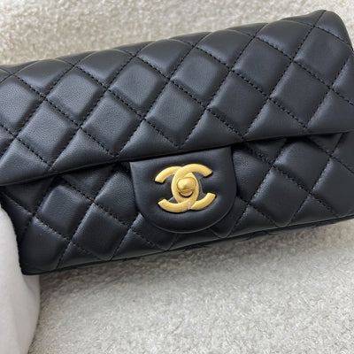 Chanel Pearl Crush Mini Rectangle Flap in Black Lambskin and AGHW