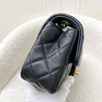 Chanel Pearl Crush Mini Rectangle Flap in Black Lambskin and AGHW