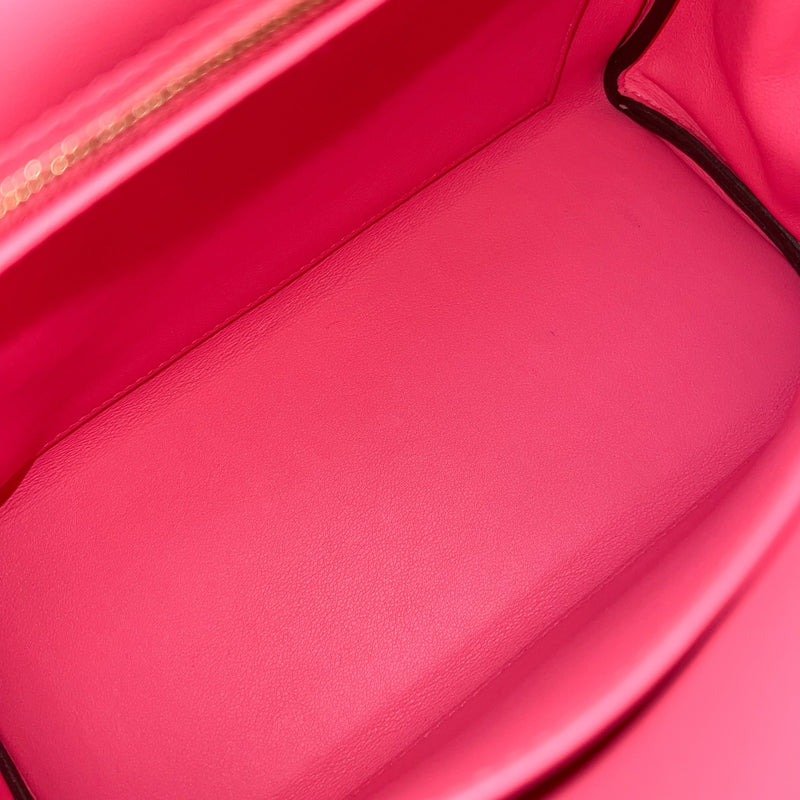 Hermes Kelly 25 in Rose Azalee Swift Leather and GHW