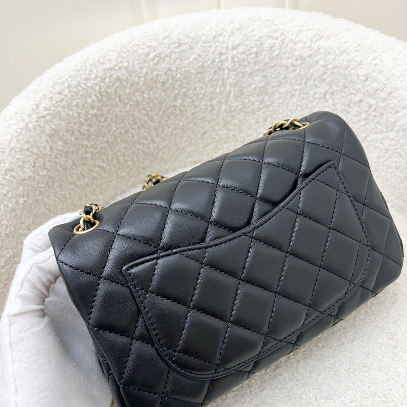 Chanel Pearl Crush Mini Rectangle Flap in Black Lambskin and AGHW