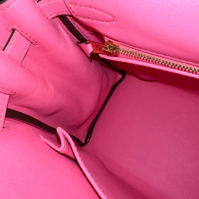 Hermes Kelly 25 in Rose Azalee Swift Leather and GHW