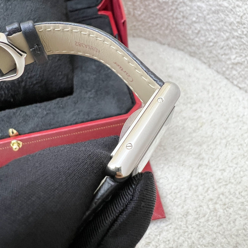 Cartier Tank Must Watch Small Model Quartz, Black Leather Strap, Quartz Movement (WSTA0042)