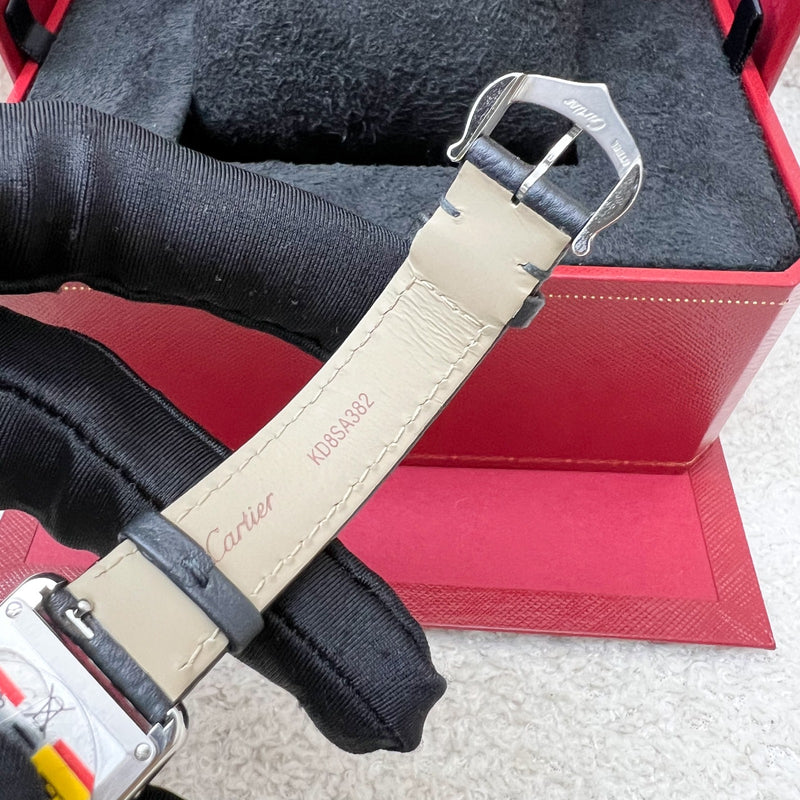 Cartier Tank Must Watch Small Model Quartz, Black Leather Strap, Quartz Movement (WSTA0042)