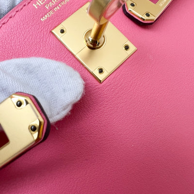 Hermes Kelly 25 in Rose Azalee Swift Leather and GHW