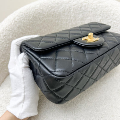 Chanel Pearl Crush Mini Rectangle Flap in Black Lambskin and AGHW