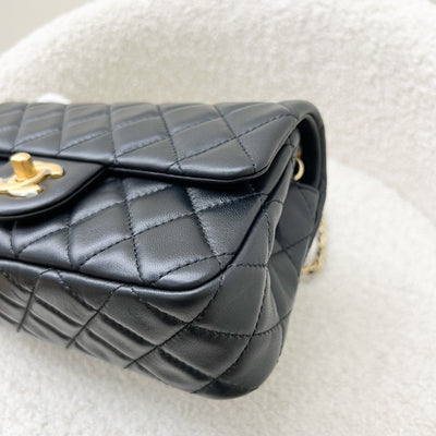 Chanel Pearl Crush Mini Rectangle Flap in Black Lambskin and AGHW