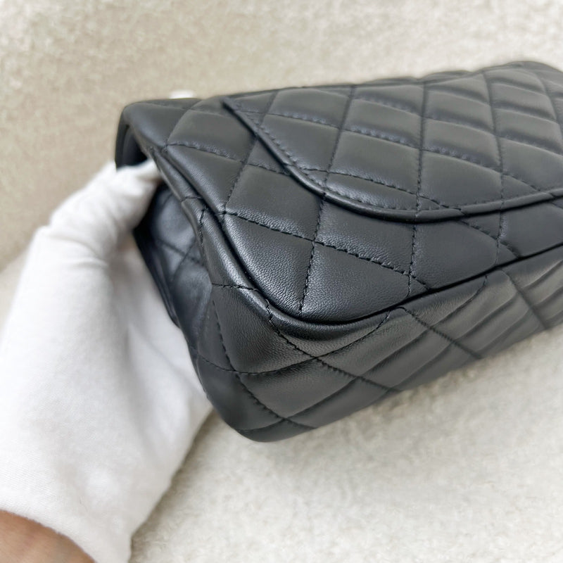 Chanel Pearl Crush Mini Rectangle Flap in Black Lambskin and AGHW