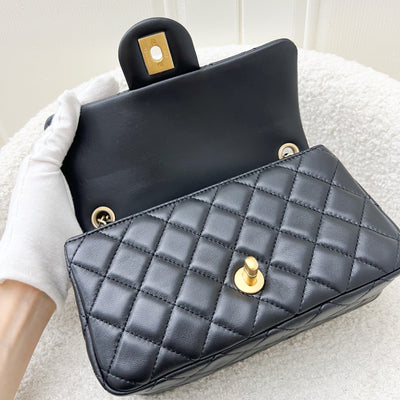 Chanel Pearl Crush Mini Rectangle Flap in Black Lambskin and AGHW