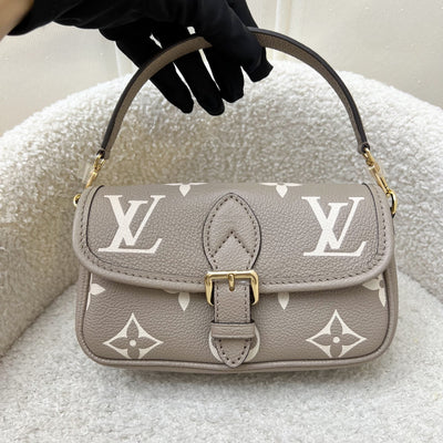 [BN - May 2024] LV Nano Diane in Tourterelle (Grey) / Creme Giant Monogram Empreinte Leather and GHW
