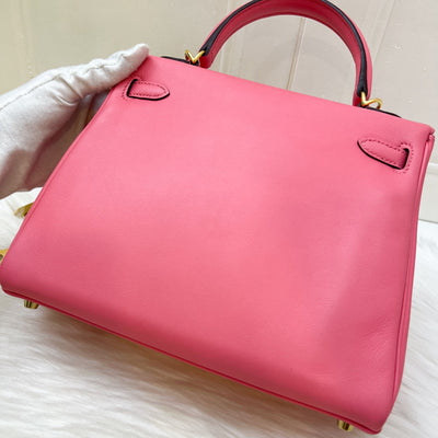 Hermes Kelly 25 in Rose Azalee Swift Leather and GHW