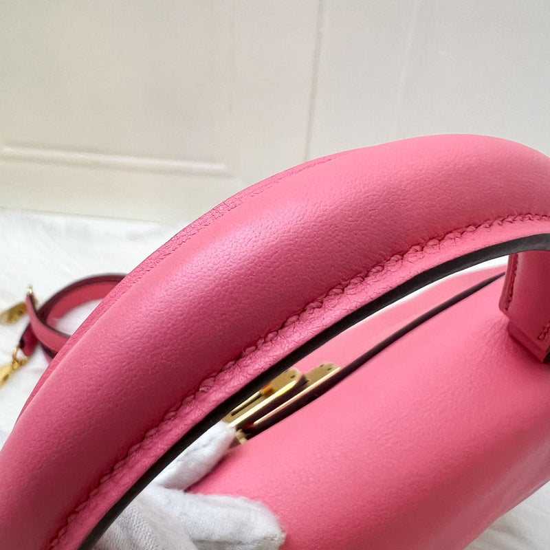 Hermes Kelly 25 in Rose Azalee Swift Leather and GHW