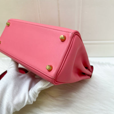 Hermes Kelly 25 in Rose Azalee Swift Leather and GHW