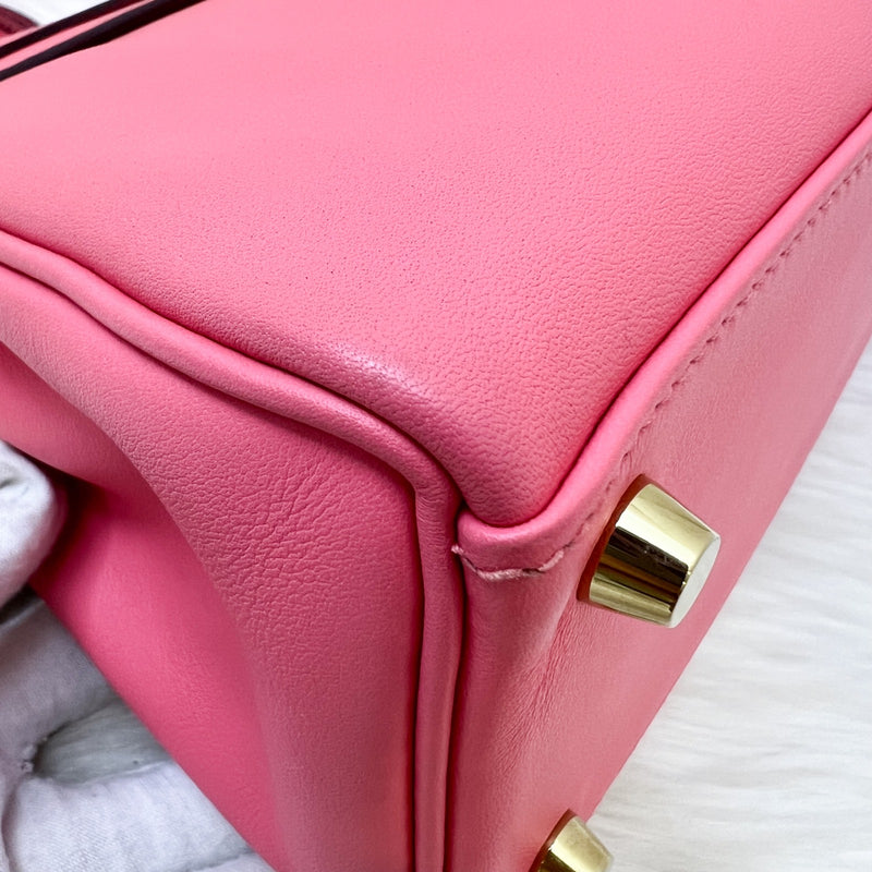 Hermes Kelly 25 in Rose Azalee Swift Leather and GHW