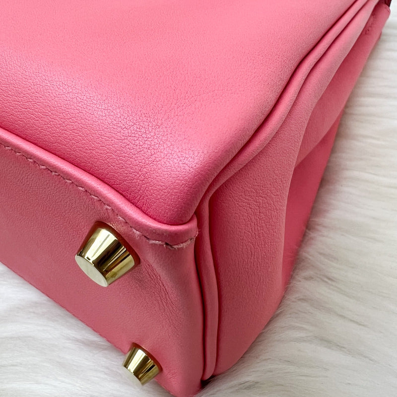 Hermes Kelly 25 in Rose Azalee Swift Leather and GHW